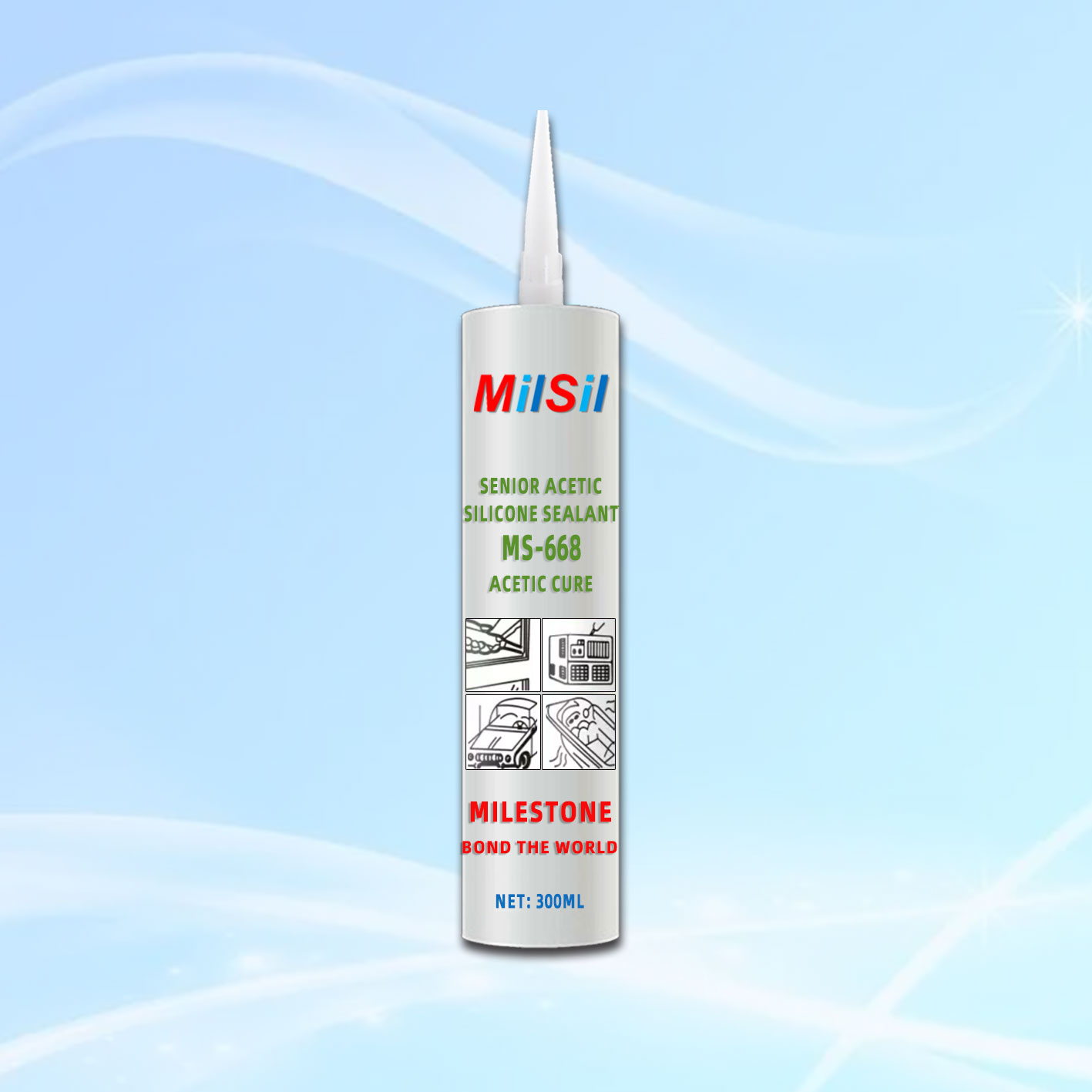 MS-668 Senior Acetic Silicone Sealant