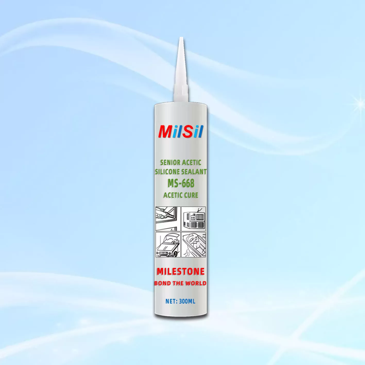 MS-668 Senior Acetic Silicone Sealant